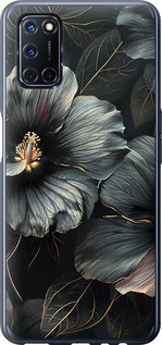 Чохол Чорні квіти на Oppo A52