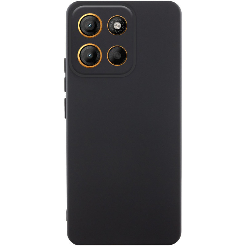 Чехол Silicone Cover Lakshmi Full Camera (AA) для Motorola Moto G15 4G (Черный / Black)