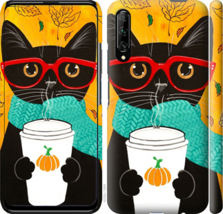 

Чехол Осенний кот для Huawei P Smart Pro 902417