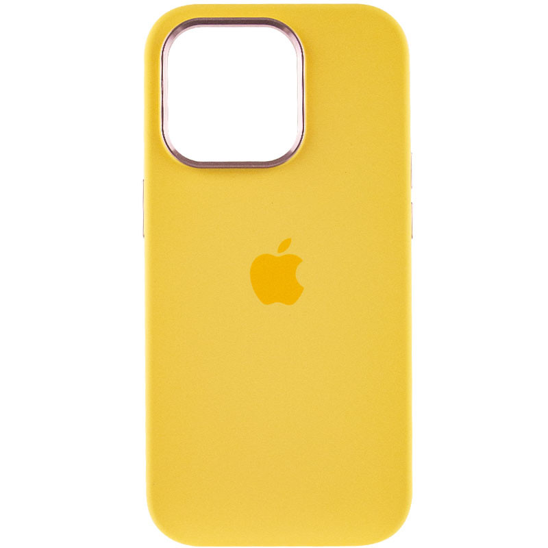 Фото Чохол Silicone Case Metal Buttons (AA) на Apple iPhone 13 Pro (6.1") (Жовтий / Bright Yellow) на vchehle.ua