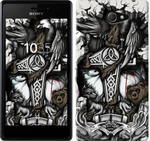 Чехол Тату Викинг для Sony Xperia M2 D2305