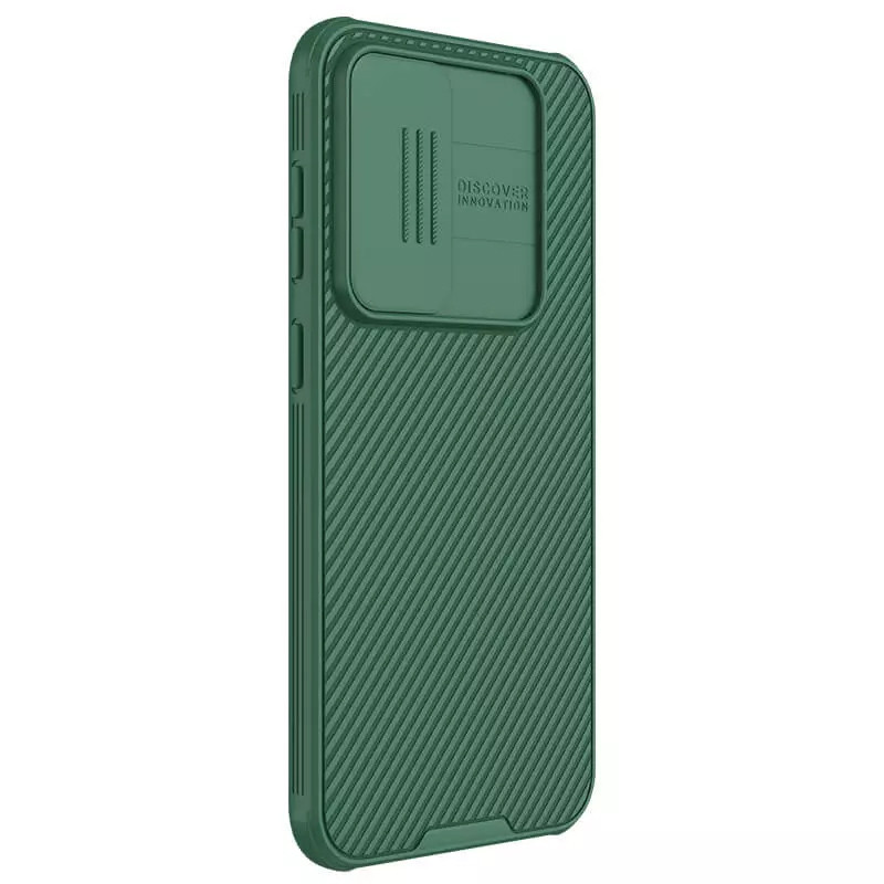 Фото Карбоновая накладка Nillkin CamShield Pro для Samsung Galaxy S23 FE (Deep Green) на vchehle.ua