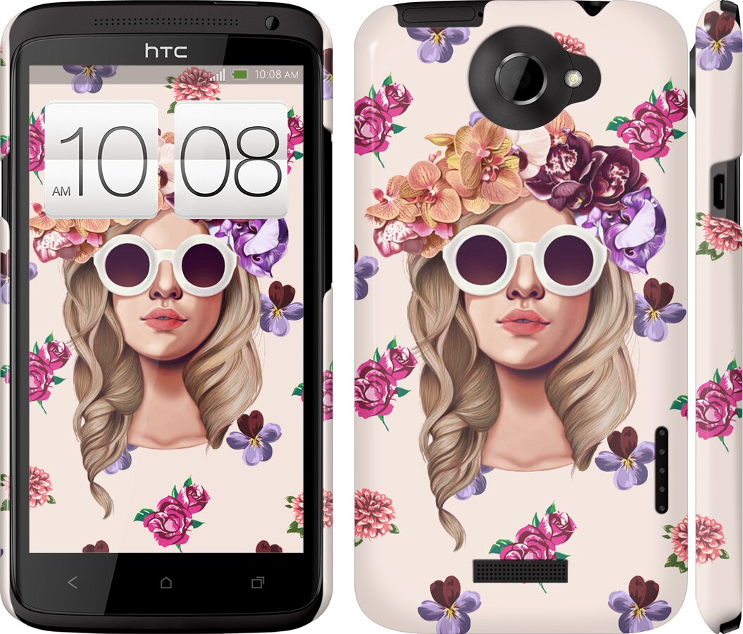 

Чохол Дівчина з квітами v2 на HTC One X 190217