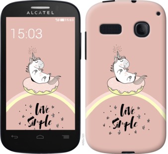 

Чохол Єдинорожки в пончике на Alcatel One Touch Pop C3 4033D 719685