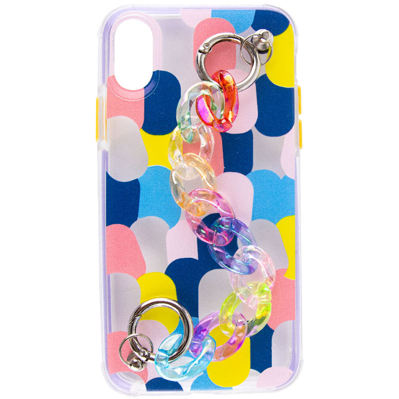 

TPU+PC чехол Colorspot с ремешком-цепью для iPhone XS (5.8") (Dots) 1186857