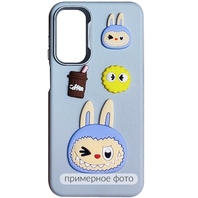 Чехол TPU Leather Toys для Xiaomi Redmi Note 13 4G (Labubu / Blue)