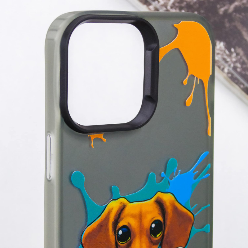 TPU+PC чехол TakiTaki Graffiti magic glow для Samsung Galaxy A23 4G (Sausage dog / Black) в магазине vchehle.ua