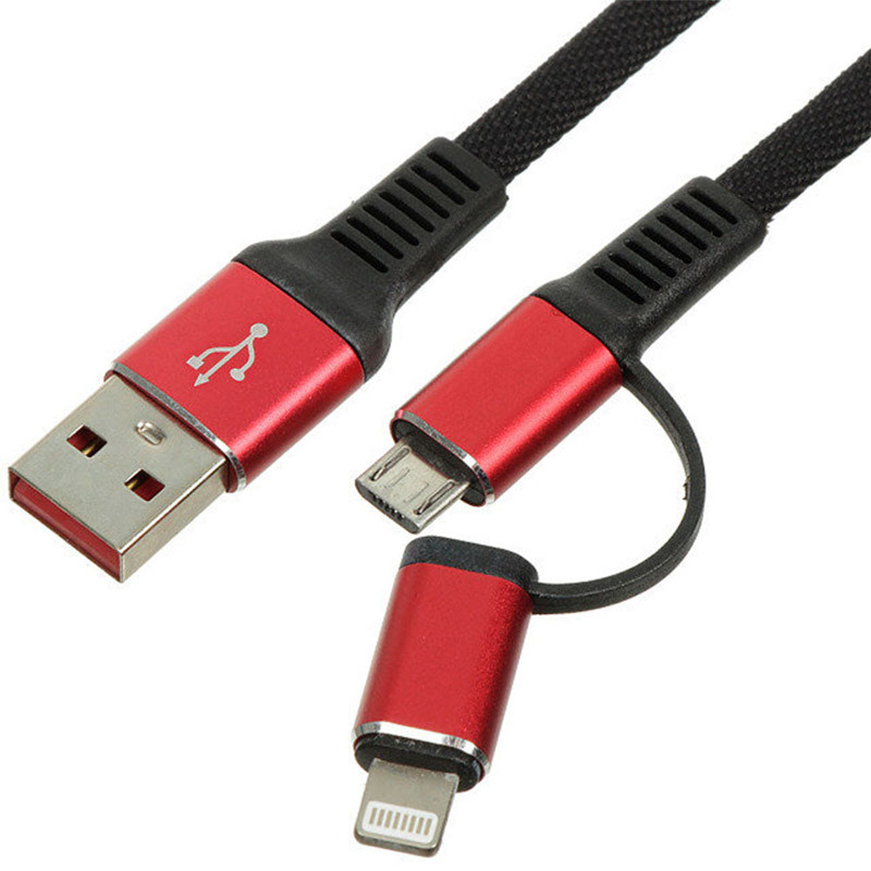

Дата кабель XS-007 3in1 lightning-microUSB-Type-C (Черный) 911206