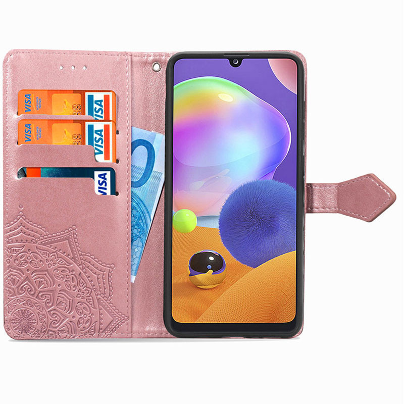 Фото Кожаный чехол (книжка) Art Case с визитницей для ZTE Blade A7 Fingerprint (2020) (Розовый) на vchehle.ua