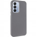 Кожаный чехол Leather Case Metal Buttons для Samsung Galaxy S24 FE (Titanium Gray)