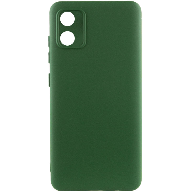 Чехол TPU GETMAN Liquid Silk Full Camera для Motorola Moto E13 (Зеленый / Dark green)