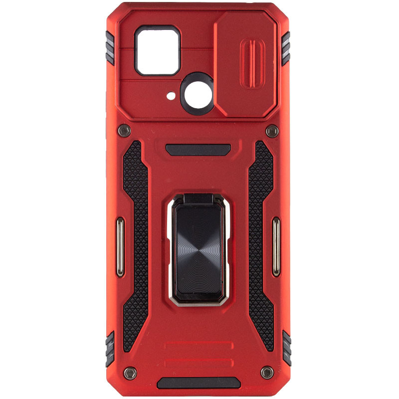 Удароміцний чохол Camshield Army Ring на Xiaomi Redmi 10C (Червоний / Red) в магазині vchehle.ua