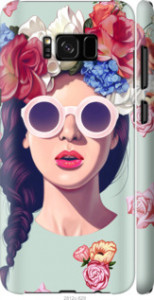 Чохол Дівчина з квітами на Samsung Galaxy S8
