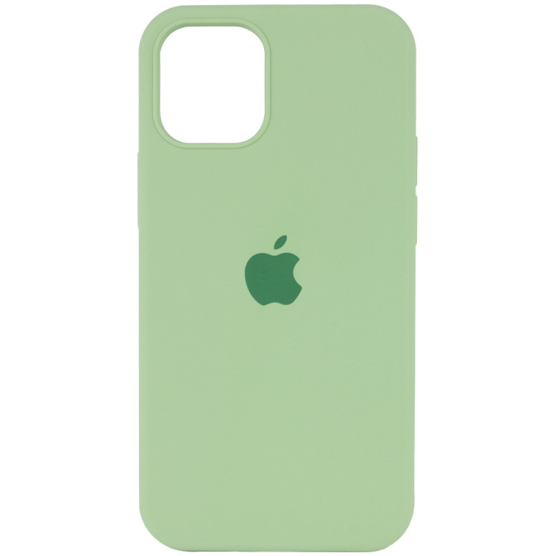 Чохол Silicone Case Full Protective (AA) на Apple iPhone 12 Pro Max (6.7") (М'ятний / Mint)