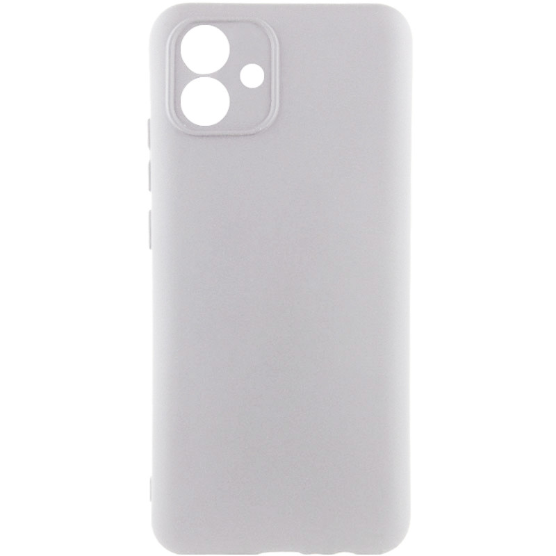 Чехол TPU GETMAN Liquid Silk Full Camera для Samsung Galaxy A07 (Серый / Lavender)