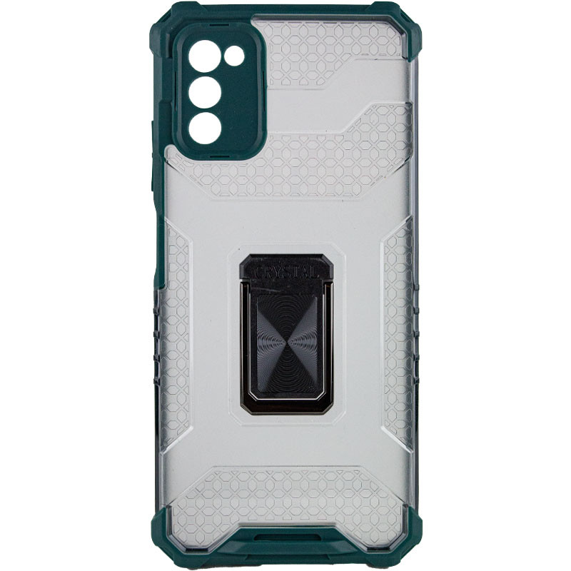 

Ударостійкий чохол Transformer CrystalRing на Samsung Galaxy A02s (Темно-зелений) 1212132