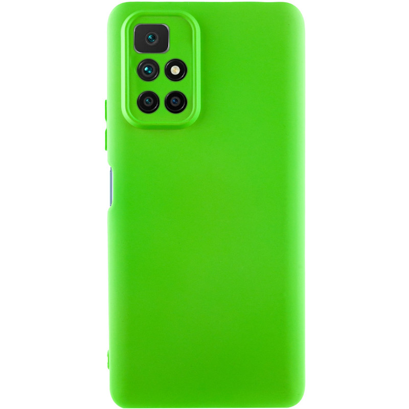 Чехол Silicone Cover Lakshmi Full Camera (A) для Xiaomi Redmi 10 (Салатовый / Neon Green)