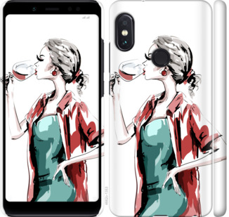 

Чехол Девушка с бокалом для Xiaomi Redmi Note 5 841643