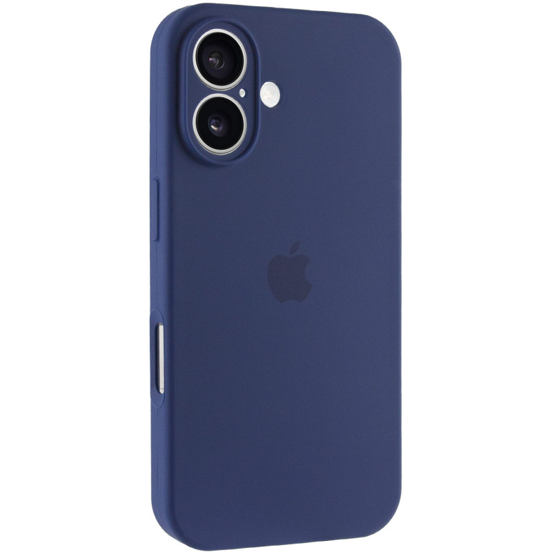 Чехол Silicone Case Full Camera Protective (AA) для Apple iPhone 16 (6.1") (Синий / Deep navy)