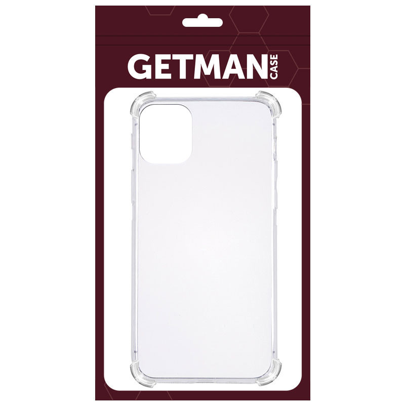 Фото TPU чохол GETMAN Ease logo посилені кути на Apple iPhone 11 (6.1") (Прозорий / Transparent) на vchehle.ua