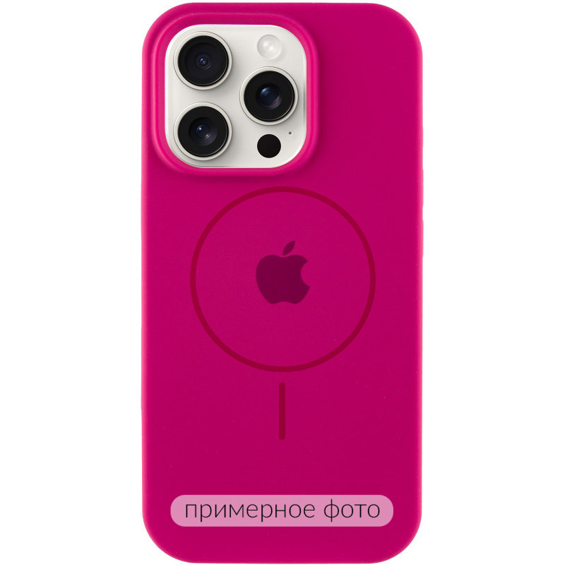 Чехол Silicone Case Full Protective (AA) with Magnetic Safe для Apple iPhone 11 (6.1") (Малиновый / Dragon Fruit)