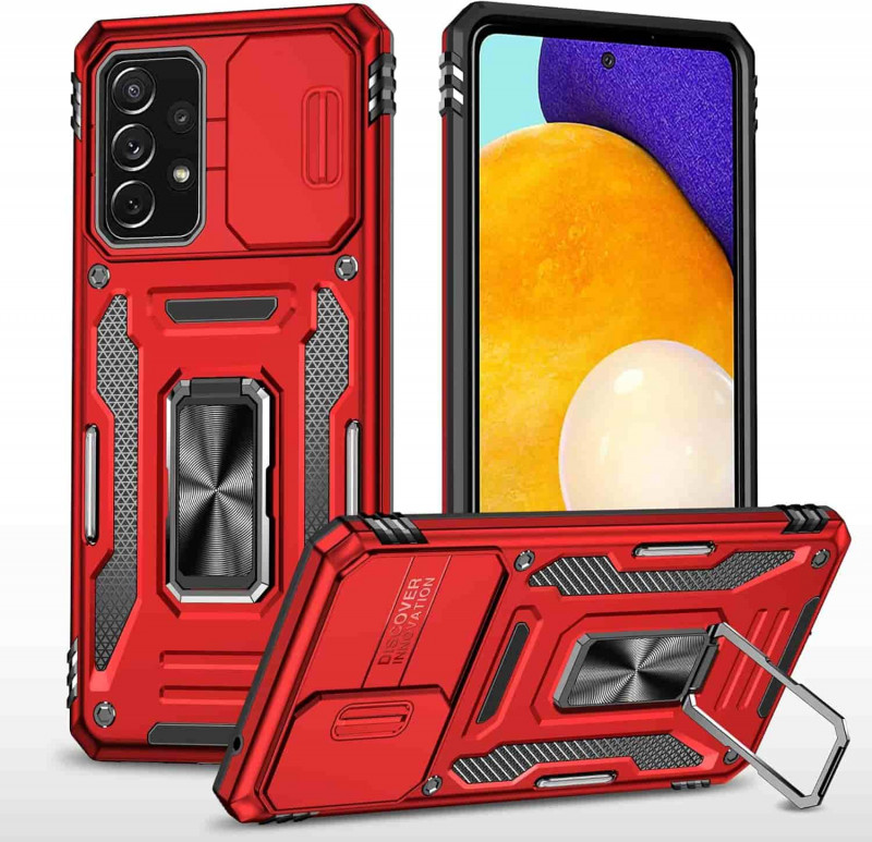 Удароміцний чохол Camshield Army Ring на Samsung Galaxy A33 5G (Червоний / Red)