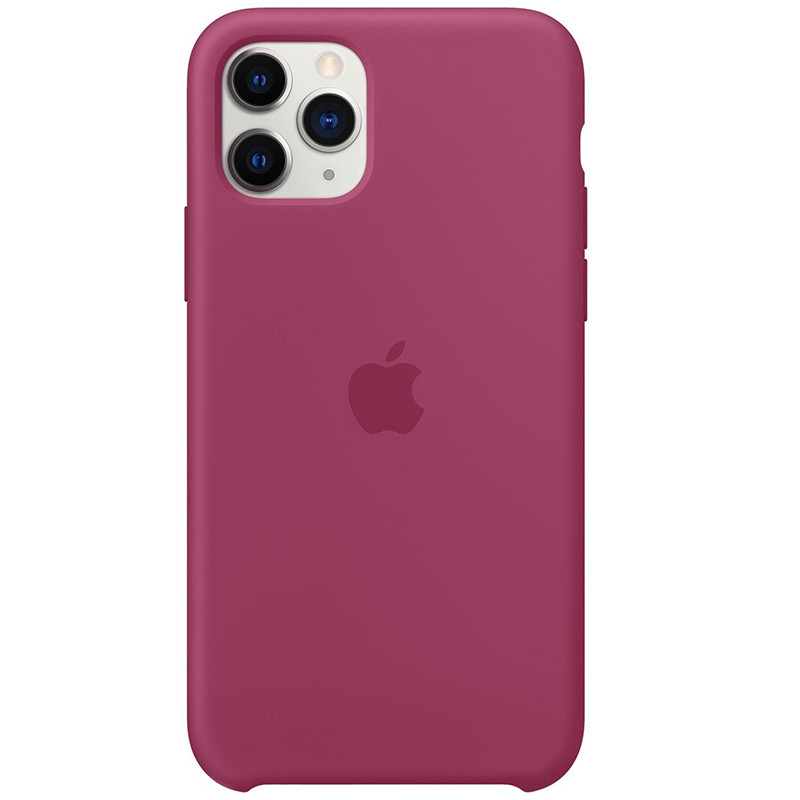 Чохол Silicone case (AAA) на Apple iPhone 11 Pro Max (6.5") (Малиновий / Pomegranate)