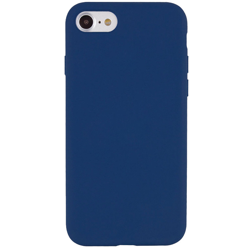 Чехол Silicone Case Full Protective (AA) NO LOGO для Apple iPhone SE (2020) (Синий / Deep navy)