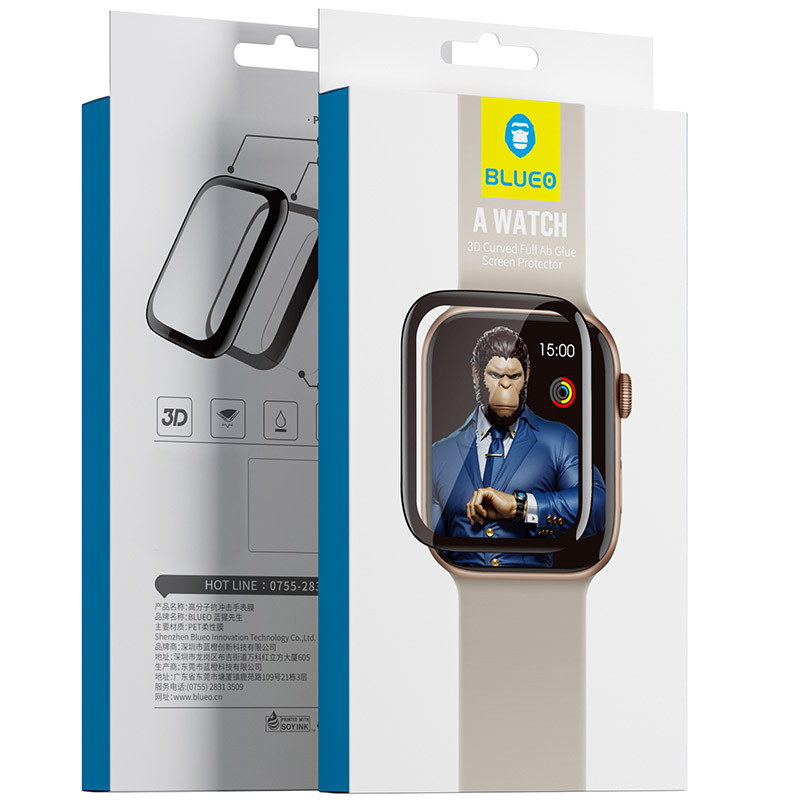 Полімерна 3D плівка Blueo High-Molecule на Apple Watch 40mm (Чорний) в магазині vchehle.ua