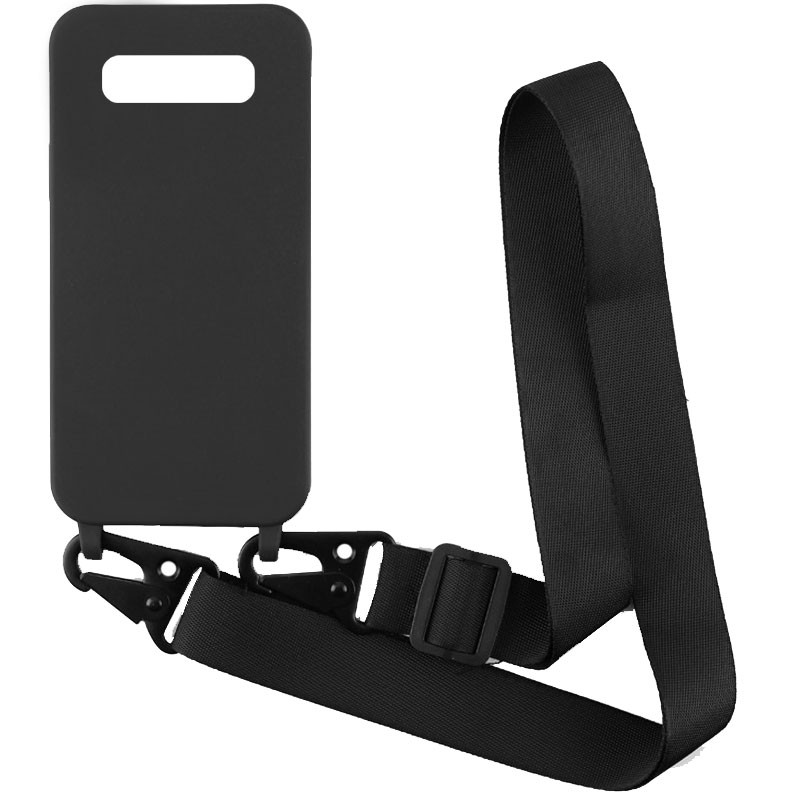 

Чехол Crossbody с длинным цветным ремешком для Samsung Galaxy S10+ (Черный) 1187353