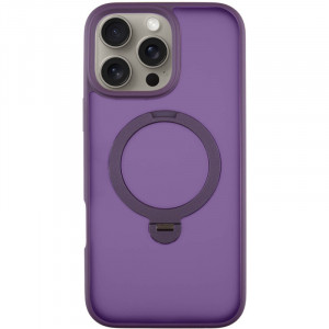 TPU+PC чохол Metal Buttons with Magnetic Safe Colorful HQ Ring для Apple iPhone 16 Pro (6.3")