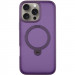 TPU+PC чехол Metal Buttons with Magnetic Safe Colorful HQ Ring для Apple iPhone 16 Pro (6.3") (Purple)