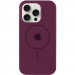 Чохол Silicone Case Full Protective (AA) with Magnetic Safe на Apple iPhone 12 Pro Max (6.7") (Бордовий / Plum)