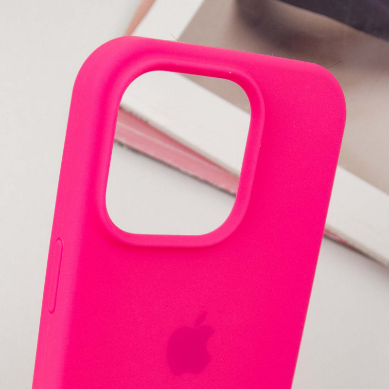 Чохол Silicone Case Full Protective (AA) на Apple iPhone 16 Pro (6.3") (Рожевий / Barbie pink) в магазині vchehle.ua