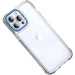 Фото TPU+PC чехол ColorCam для Apple iPhone 14 Pro Max (6.7") (Прозрачный / Синий) на vchehle.ua