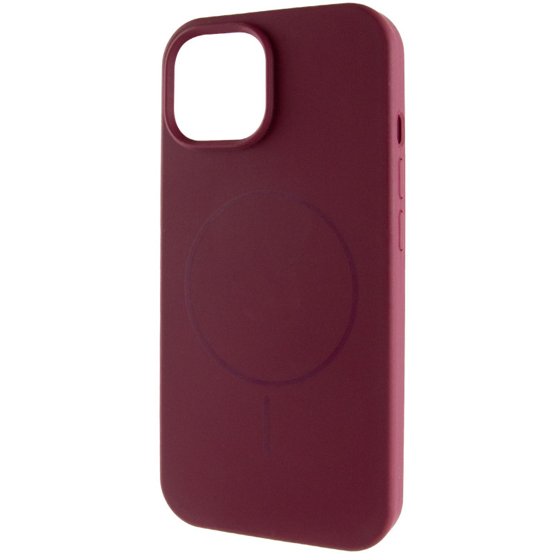 Чохол Silicone Case Full Protective (AA) NO LOGO with Magnetic Safe на Apple iPhone 12 Pro Max (6.7") (Бордовий / Plum)