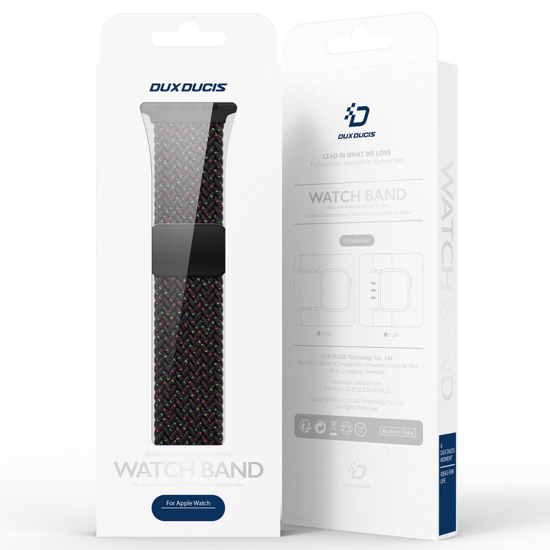 Замовити Ремінець Dux Ducis Nylon Woven для Apple Watch 38/40/41/42mm(ser.10) (Black Unity) на vchehle.ua