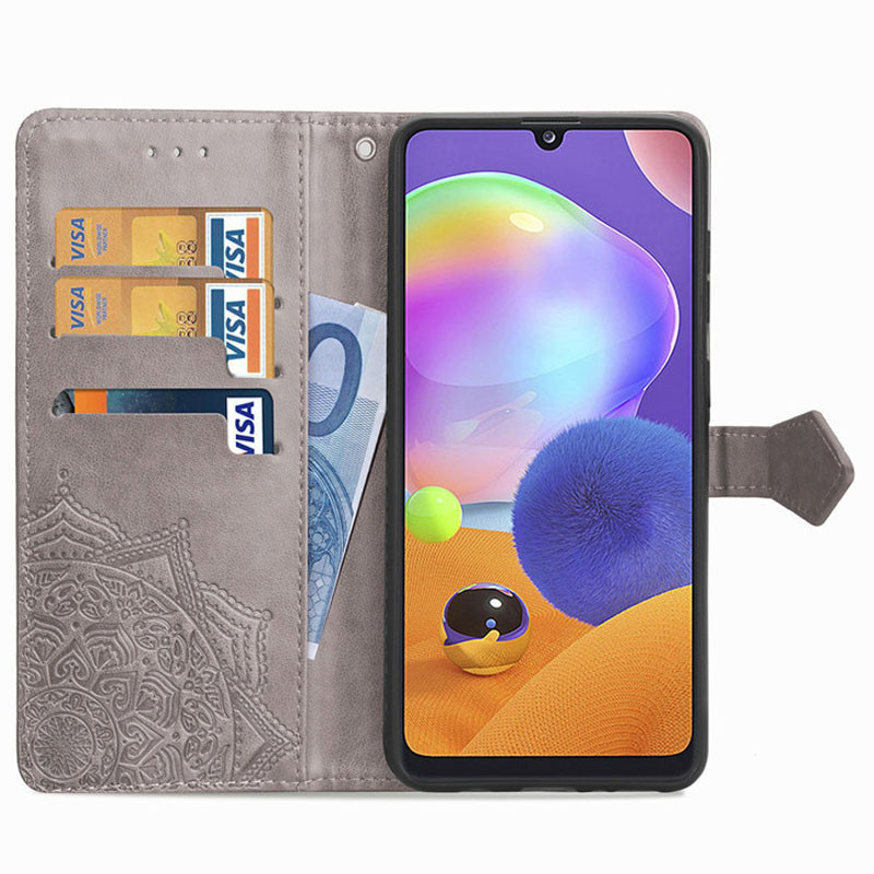 Фото Шкіряний чохол (книжка) Art Case з візитницею на Samsung Galaxy A06 (Сірий) на vchehle.ua