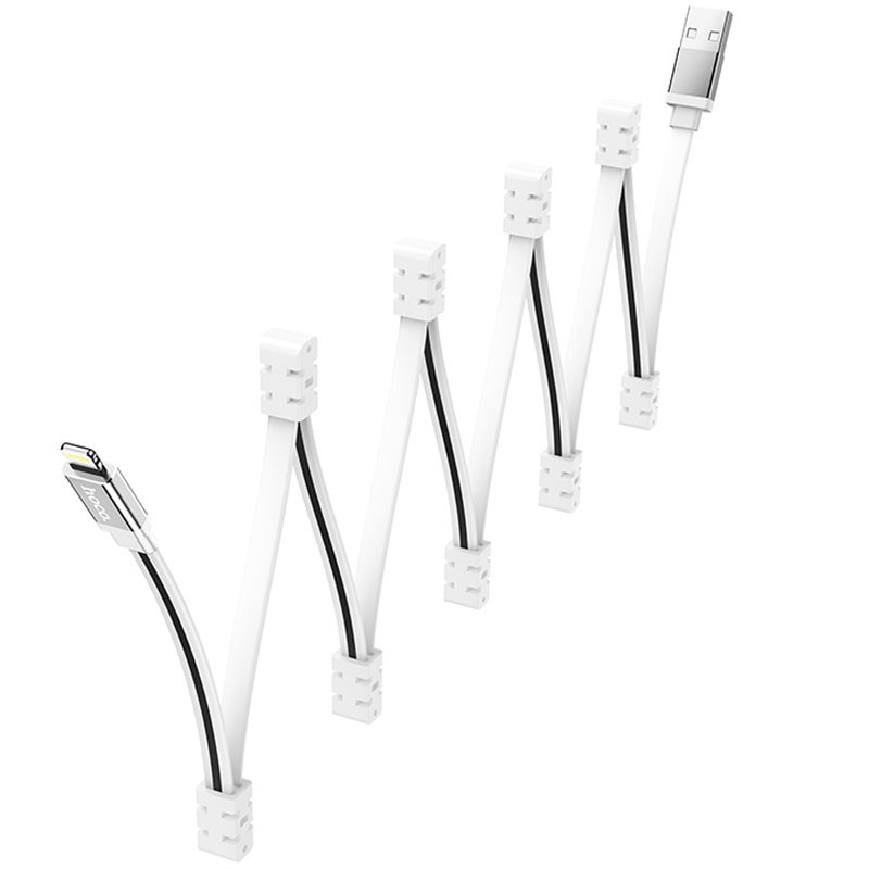Фото Дата кабель Hoco U103 Magnetic Absorption USB to Lightning (1m) (White) на vchehle.ua