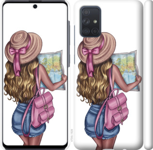 

Чехол Девушка с картой для Samsung Galaxy A71 2020 A715F 878430
