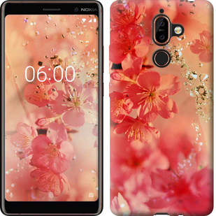 

Чехол Розовые цветы для Nokia 7 Plus 650326