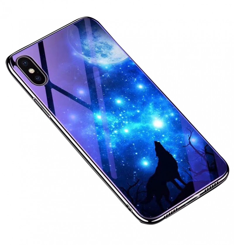 Купить TPU+Glass чехол Fantasy с глянцевыми торцами для Apple iPhone XS Max (6.5") (Лунная ночь) на vchehle.ua