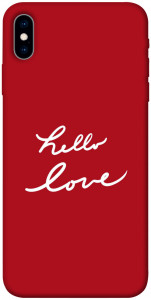 Чехол Hello love для iPhone X (5.8")
