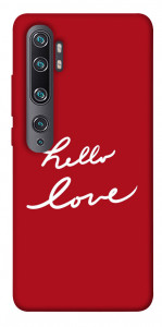 Чехол Hello love для Xiaomi Mi Note 10 Pro