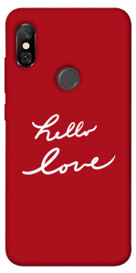 Чехол Hello love для Xiaomi Redmi Note 6 Pro