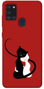 Чехол Влюбленные коты для Galaxy A21s (2020)