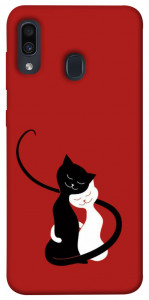 Чехол Влюбленные коты для Samsung Galaxy A20 A205F