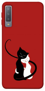 Чехол Влюбленные коты для Galaxy A7 (2018)