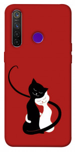Чехол Влюбленные коты для Realme 5 Pro