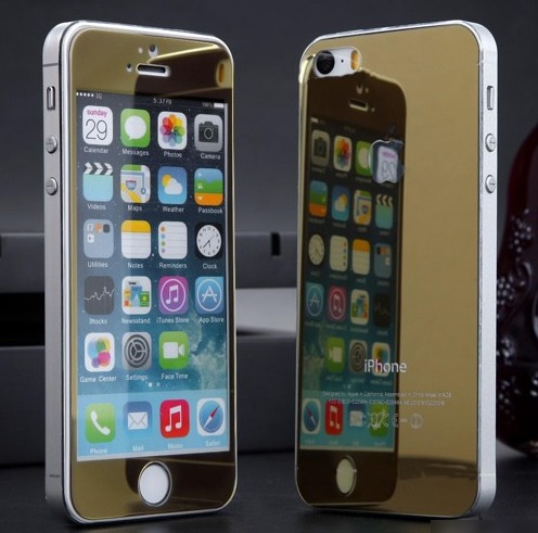Фото Защитное стекло Premium Tempered Glass 0.18mm (2.5D) на обе стороны для Apple iPhone 5/5S/SE (Золотой (матовый)) на vchehle.ua